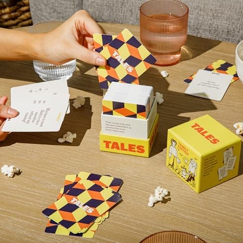 TALES 150 Conversation Cards, Family Edition, Perfect for Family Games for Adults, Teens, and Kids, Family Dinners, Game Nights, Gifts, Holidays, and Gatherings, Prompts for Meaningful Connections