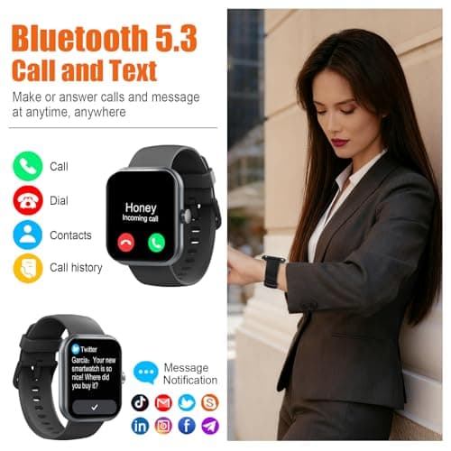 Smart Watch for Men Women (Answer/Make Call), 2025 1.83" HD Touchscreen Fitness Tracker, 110+ Sport Modes, Fitness Watch with Heart Rate/Sleep Monitor/Step, IP68 Waterproof Smartwatch for Android iOS