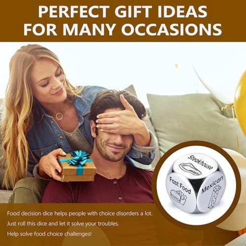 Stocking Stuffers for Adults Men Women White Elephant Gifts for Couples Funny Date Night Food Dice Anniversary Valentine's Day Birthday Gifts for Men Women Him Her