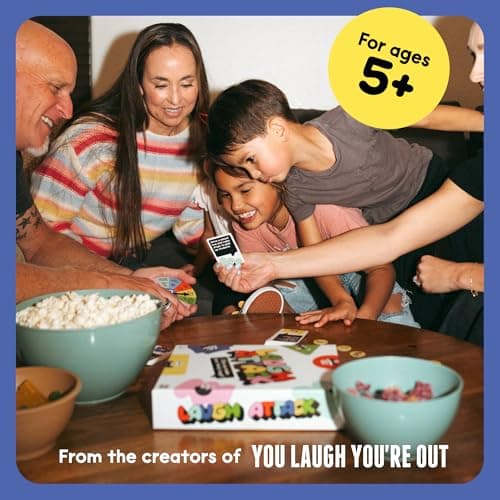 Laugh Attack [Can You Make Your Family Laugh? | Don’t Laugh Challenge Card Game For Kids, Teens, and Families | Great For Game Night, Reunions, Vacation | Kids Gift For Boys & Girls Ages 5+]
