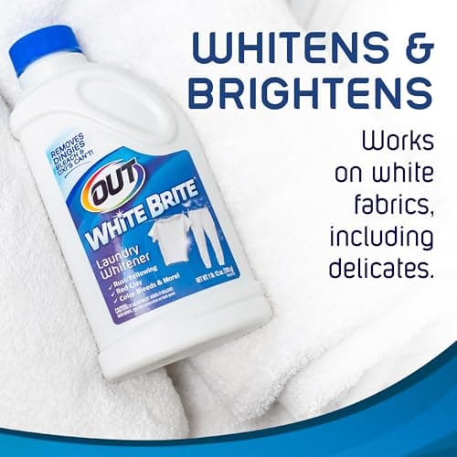 OUT White Brite Laundry Whitener Powder, Stain Remover Detergent Booster for Clothes, Removes Red Clay and Rust Stains on White Clothing and Uniforms, 1 Pound 12 Ounce - Pack of 2