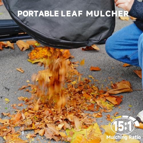 AIVOLT Brushless Leaf Blower Vacuum Mulcher 40V, Cordless Leaf Vacuum with 40L Bag, Turbo Power, 2x4.0Ah Batteries & Charger, 3-in-1 for Lawn Care, Patio Cleaning