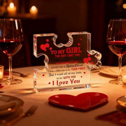 I Love My Gf, I Love My Girlfriend, Gf Gifts, Miss You, Gift for Gf, Valentines Day Gifts for Gf, Girlfriend Birthday Gift Ideas, Soulmate Gifts for Her, To My Girl Acrylic Block