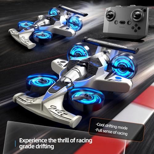Remote Control Airplane Car Toys for Kids Ages 4-6-8-10-12, 2-in-1 Foam RC Plane Car Jet Mini Drone, Racing Car Stunt Plane Toys for Kids Boys Beginners 4 5 6 7 8 9 Year Indoor Outdoor Play