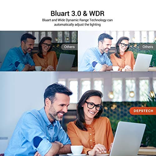 DEPSTECH 4K Webcam, DW49 HD 8MP Equipped with Sony Sensor Autofocus Webcam with Microphone, Privacy Cover, Plug Play USB Computer Web Camera for Pro Streaming/Online Teaching/Video Calling/Zoom/Skype