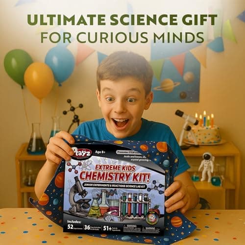52+ Experiments Chemistry Set Science Toys, STEM Projects with 51+ Tools, Kids Science kit, Science Experiments for Kids Gift Playz Extreme Chemistry Educational Science Kits for Kids Age 8-12 B08HSFDZP6
