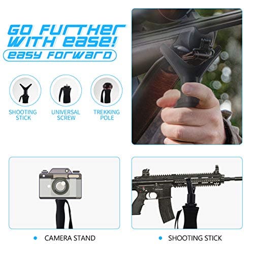 G2 GO2GETHRE Multipurpose Telescopic Trekking Poles - Strong Aircraft Alloy Walking Sticks for Hiking and Hunting,Quick Locks System (1pc)
