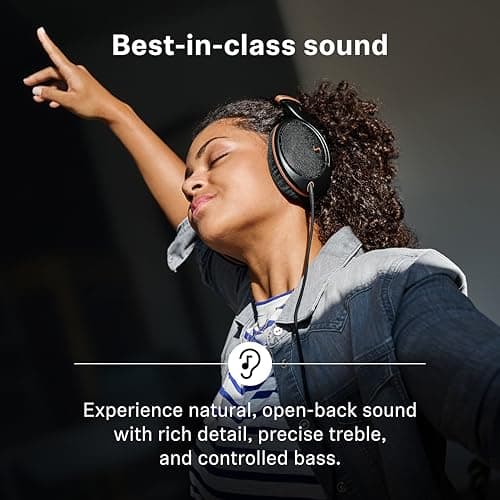Sennheiser HD 505 - Wired Headphones Over Ear with Transparent Sound and Controlled Bass, Enhanced Comfort Studio Headphones for Music, Work, Gaming, Audiophiles, Students, Traveling, Copper Edition
