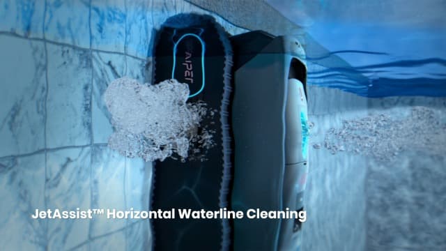 AIPER Scuba V3 AI Vision Cordless Robotic Pool Cleaner, Include Wireless Charging Dock, Smart Waterline Parking & Featherlight Design, Micromesh Multi-Layer Filtration, Grey
