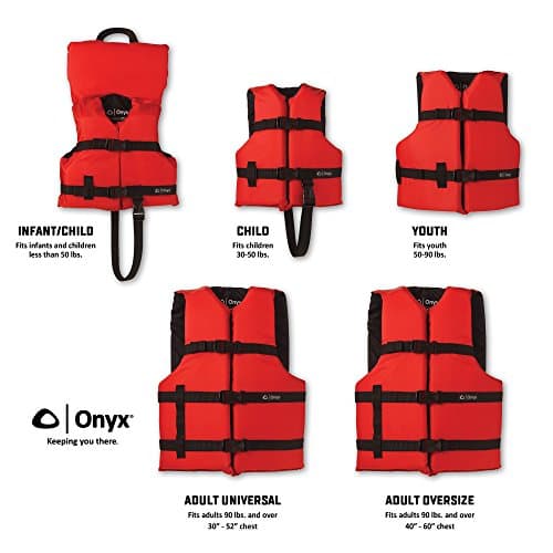 Onyx Infant & Child Life Jacket – USCG Approved General Purpose Vest for Boating, Water Sports & Safety – Fits Infants/Children Under 50lbs