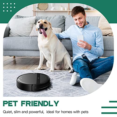 Robot Vacuum and Mop Combo, App/Alexa Control, Smart Robot Vacuum Cleaner, Ultra-Thin, Automatic Recharge Robotic Vacuum Cleaner for Pet Hair/Carpet/Hard Floor