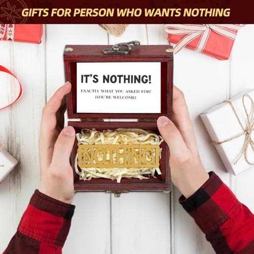 The Gift of Nothing - Gag Gifts for Person Who Wants Nothing & Who Has Everything Great for White Elephant Funny Birthday Christmas Idea Joke Gifts for Women Men