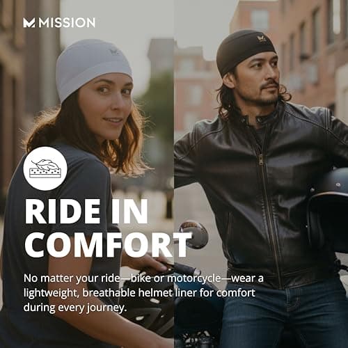 MISSION Cooling Helmet Liner - Lightweight & Breathable - Cools Up to 2 Hours - UPF 50 Sun Protection - Machine Washable