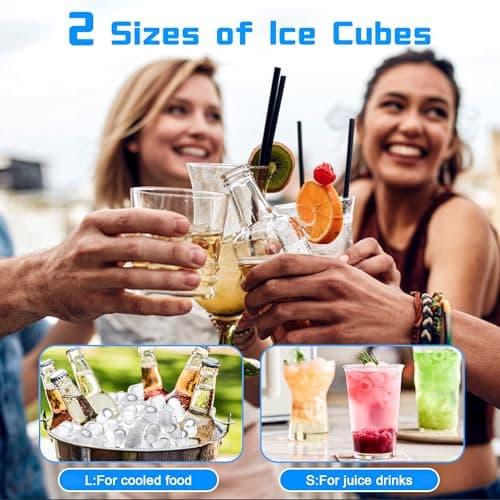 Commercial Nugget Ice Maker 80Lbs/24H with 20Lbs Storage, Stainless Steel Pellet Ice Machine, Ready in 10-15 Mins, Self-Cleaning for Office & Home Restaurants Bars