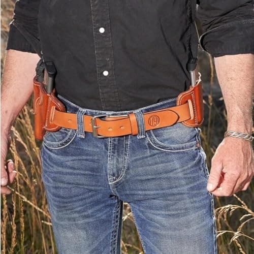 1791 GUNLEATHER Gun Belt for Men - Heavy Duty 14 oz Leather Gun Holster Belt for EDC
