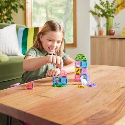 MAGNA-TILES microMAGS 24-Piece Spring Garden Travel Set, The Original Magnetic Building Brand B0FVZM245Y