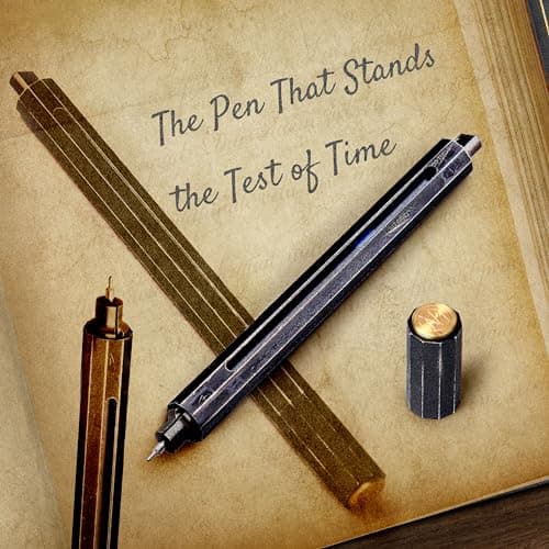 C Mini, Durable Aluminum Alloy EDC Pen, Compatible with 100+ Refills - Ballpoint, Rollerball, Gel. Auto-Adjusting Refillable Pen, Best Writing and Sketching Gift for Men and Women - Orange