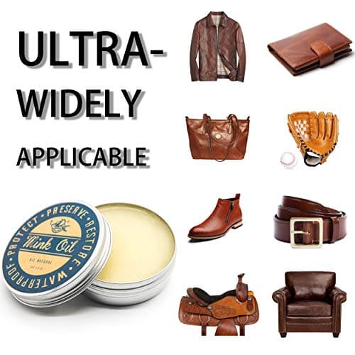 SALTY FISH Mink Oil for Leather Boots, Leather Conditioner Cleaner Waterproof Soften and Restore