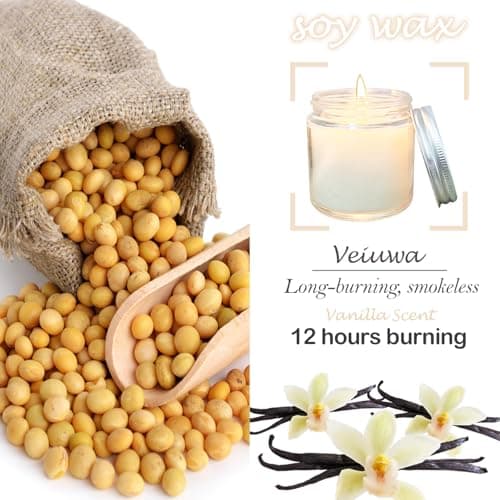 24 Pcs 4 Oz Mini Soy Candles,Vanilla Scented,Aromatherapy Candle,Bulk Candle Set，Great Stress Relieving Scented Candles for Girls as a Gift for Birthdays, Weddings and More! B0DW95Q2D1
