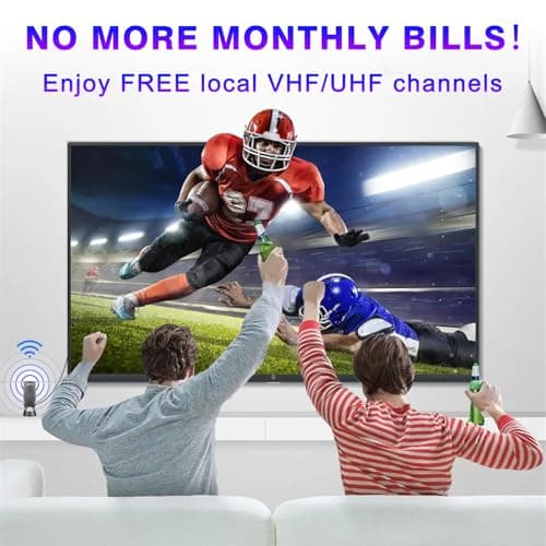 HIDB Indoor TV Antenna - Ultra HD 4K/1080p Digital TV Antennas for Local Channels, Enhanced Rabbit Ear Design with Smart Signal Booster, Works with All Smart TVs, Easy Setup, No Monthly Fees!
