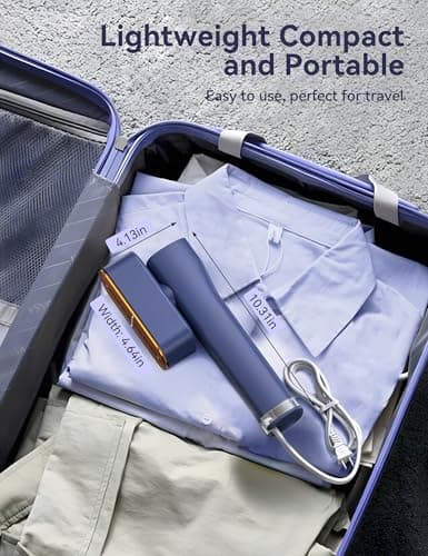 Steamer for Clothes,Sundu Portable 2-in-1 Travel Steamer&Iron,15s Fast Heat-up,100ml Water Tank,Ironing Gloves,25 Min Powerful Continuous Steam,1200W&4 Modes Light Steam Iron for Travel&Home(Blue)