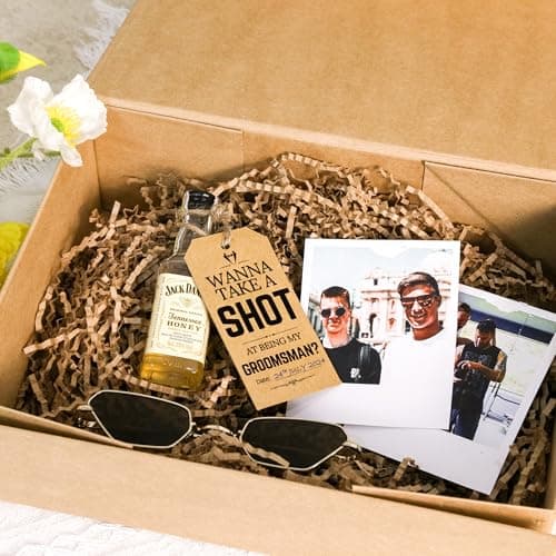 wedding groomsmen gifts, take shot tags Groomsmen Proposal Gift, 8 Will You Be My Groomsman Cards, 2 Best Man Card B0D6GL9WCH