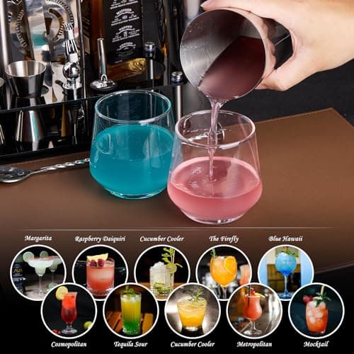 Bar Sets All Practical Bars Accessories, 18/8 Stainless Steel, for Drink Mixing, Bar, Home, Lounge & Party, Gift, Silver Wukuna Cocktail Shaker Bartender Kit, 15 Pcs Bar Tool with Acrylic Stand B0CH9K479X