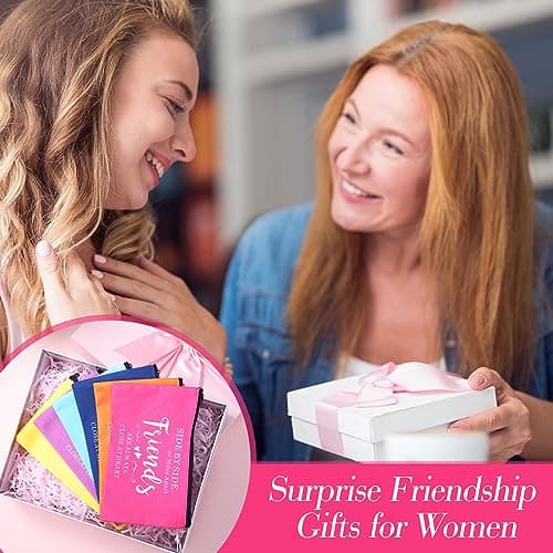 Paterr 20 Pcs Friend Cosmetic Bags Friend Group Gifts Friendship Makeup Pouch Bulk Christmas themed Gifts for Women Bestie Birthday Day