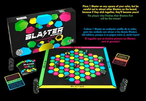 Board Game – an Incredible Magnet Game That Will Catch You! Magnetic Chess with 32 Magnetic Stones, Colorful Board, 18 Wild Cards, 2 to 8 Players. Parties, Strategy.
