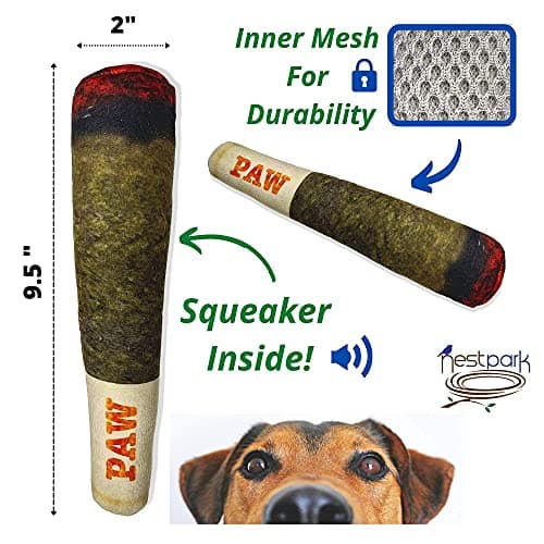 Doggy Doobie - Funny Dog Toys - Plush Squeaky Toys for Medium, Small and Large - Cool Stuffed Cute Gifts for Dog Birthday