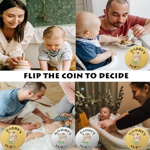 New Parent Decision Coin Funny Pregnancy Gifts for First Time Moms Dads, Cute New Parents Gift Mommy Daddy Couples Gift Ideas, Gag Gift for Baby Shower Birthday Fathers Day