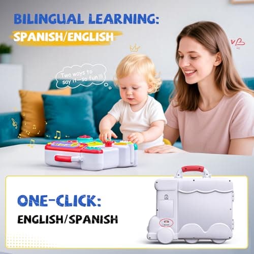 54-in-1 English & Spanish Baby Busy Board Montessori Toys, Ideals 1st Birthday Gifts Boy, 1 Year Old Boy Toys Gifts Montessori Busy Board Toys for 1 Year Old Boy, 1 Year Old Boy Birthday Gift B0D8B9PP9W