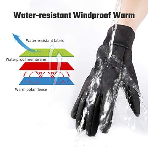 FanVince Winter Gloves Touch Screen Water Resistant Windproof Thermal for Running Cycling Driving Hiking for Men Women