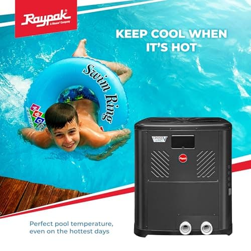 Raypak Crosswind V Deluxe Pool Heat Pump - Spa and Pool Heater with Cool Mode, Free Wi-Fi for Fleet Monitoring for Above Ground and In-Ground Pools