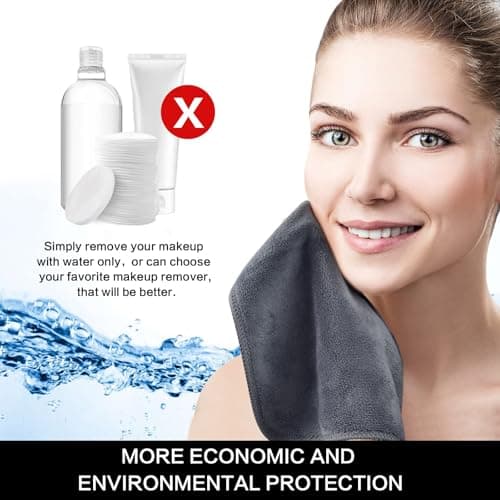 SINLAND Microfiber Facial Cloths Fast Drying Washcloth 12inch x 12inch Grey 6 pack …