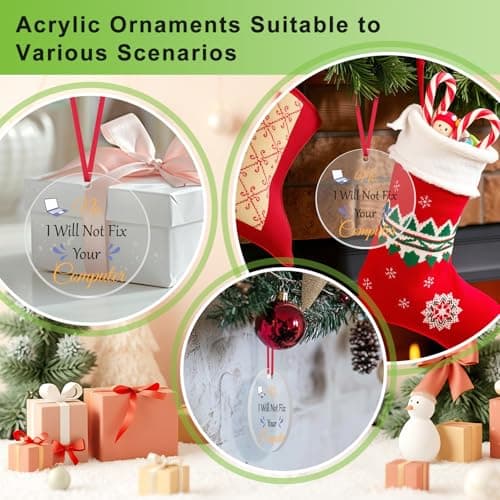 Funny Computer Programmer Gifts Acrylic Christmas Ornaments Sarcastic Novelty Gifts Programmer Gifts for Men Women It Birthday Gifts Computer Science Engineering Gifts for Men Dark Humor Gifts