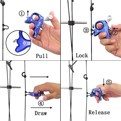 SHARROW Archery Release Aids 3 Fingers Compound Bow Release Aids Gear Compound Bow Accessory