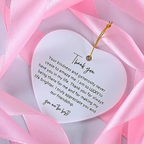 Jocidea Thank You Keepsake Gift for Friend - Heart Christmas Ornament - Gift to Say Thanks - Friend Appreciation Gift - You're the B0CGWSDTGH