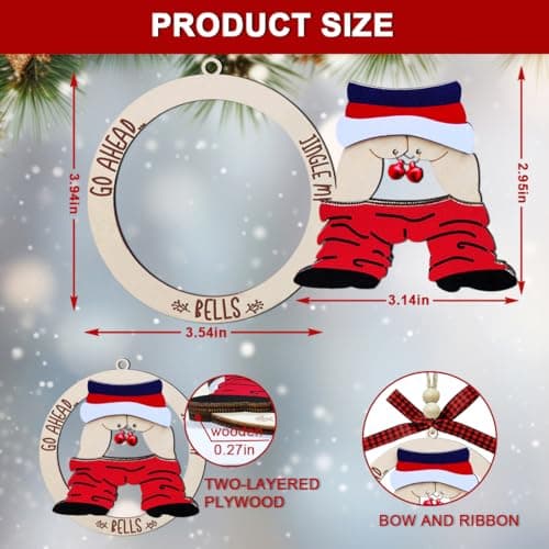 Funny Ornaments for Exchange, Silly,Naughty Ornament,Funny Gift, Dirty Santa Gifts, White Elephant Gag Gifts Funny Christmas Ornaments Adult, Ugly, Inappropriate, Fun, Unique Ornaments B0D8BBG6CR