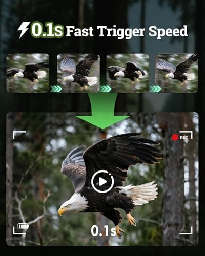 MAXDONE Solar Trail Camera WiFi Bluetooth - 4K 64MP Game Camera with 6000mAh Battery, Rechargeable Trail Cam with Night Vision Motion Activated IP66, Wildlife Cameras Deer Cams for Outdoor Backyard