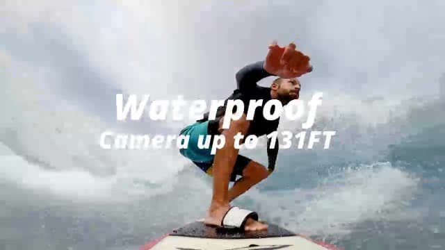 AKASO EK7000 Pro 4K30fps Action Camera with Touch Screen EIS 131ft Waterproof Underwater Camera Remote Control 5X Zoom with Helmet Accessories Kit (Standalone)