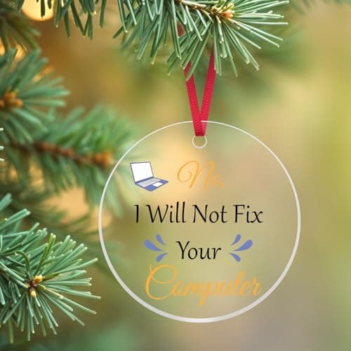 Funny Computer Programmer Gifts Acrylic Christmas Ornaments Sarcastic Novelty Gifts Programmer Gifts for Men Women It Birthday Gifts Computer Science Engineering Gifts for Men Dark Humor Gifts