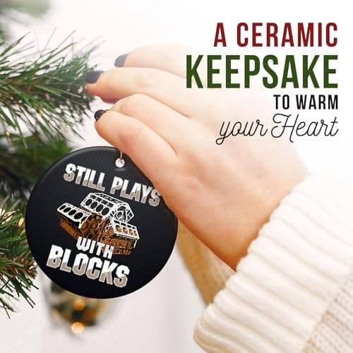Tool Ornaments for Technicians, Funny Gag Gift Ideas for Christmas - Ceramic Xmas Tree Ornament Holiday Decor, Gift Exchange ZAGKOO Mechanic Christmas Ornament - Cool Mechanic Gifts for Men B0FR4CJKGM