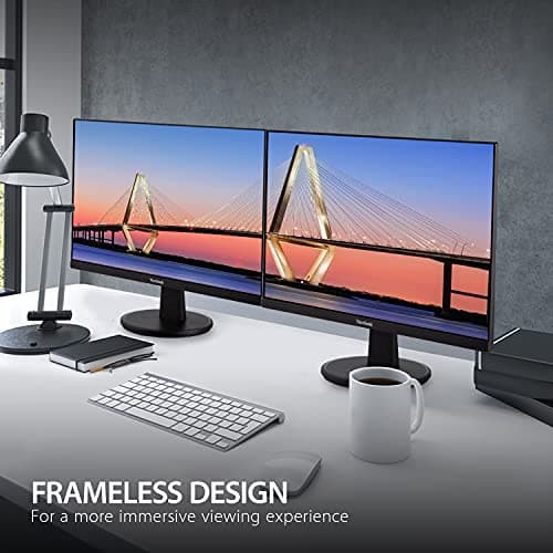 ViewSonic VA2247-MH 22 Inch 1080p Monitor, 100Hz Refresh Rate with FreeSync for Smooth Workflows, Ultra-Thin Bezels, HDMI, and VGA Inputs