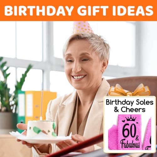 HAPPYPOP 55th 60th Birthday Funny Gifts - Socks for Older Women in Their 50s