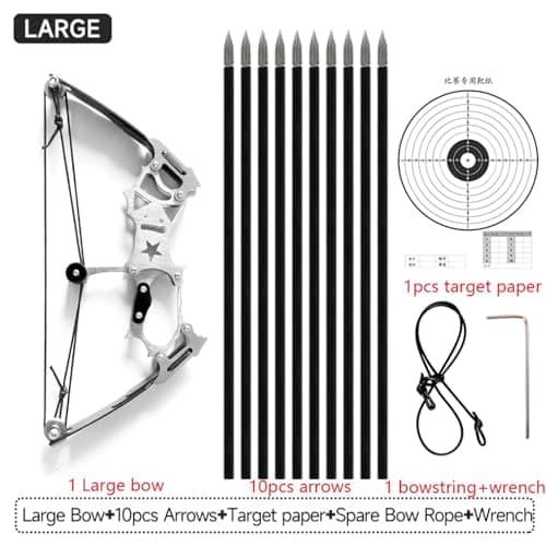 Archery Bow Set Left and Right Hand Compound Bow Hunting Bow Metal Material Catapult RH/LH for Practice Archery