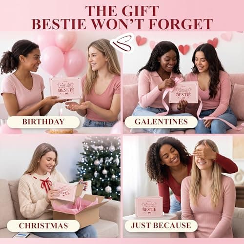 Customized Bestie Book, Friendship Gifts For Women Birthday, Personalized Christmas Gift for Best Friends What I Love About You Bestie Gifts, Fill In The Blank Book For Best Friends B0GTTKBPBX