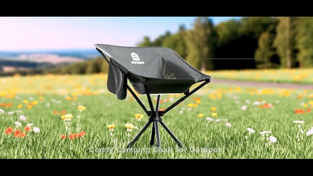 Raynesys 1 Pack Portable Camping Chair, Flexible 360° Rotation, Easy Carry, 8 Seconds Quick Setup Folding Camping Chair, 3.8Lb Lightweight Folding Chairs for Hiking, Beach, Sporting, Travel