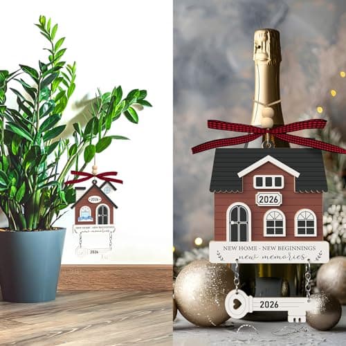 Housewarming Gifts for New Home - Housewarming Gift Presents for Women, Couple - New House New Beginning - Wooden Ornament House Warming Gifts New Home Ornament 2026 - New Home Owners Gift Ideas B0DNW6THX1