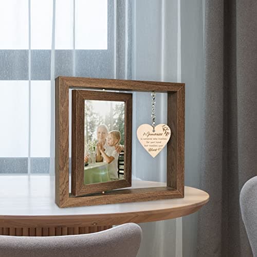 A Grandchild is Someone Who Reaches for Your Hands but Touches Your Heart Picture Frame First Time Grandparents Gifts, Display Two 4x6 Inch